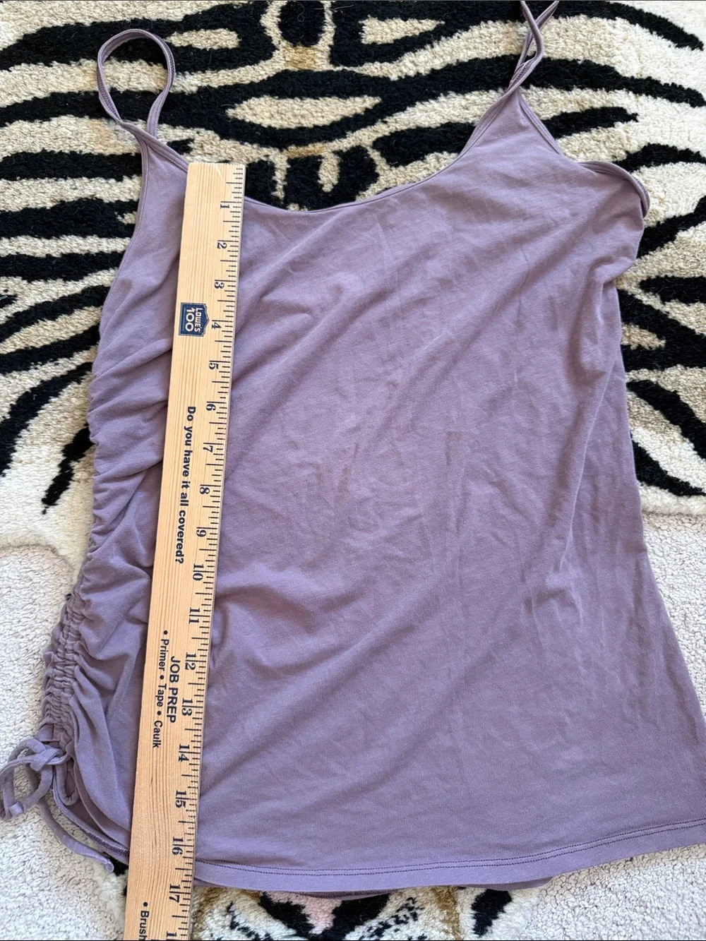 Lululemon purple tank size 6 side scrunched  gently worn size 6
